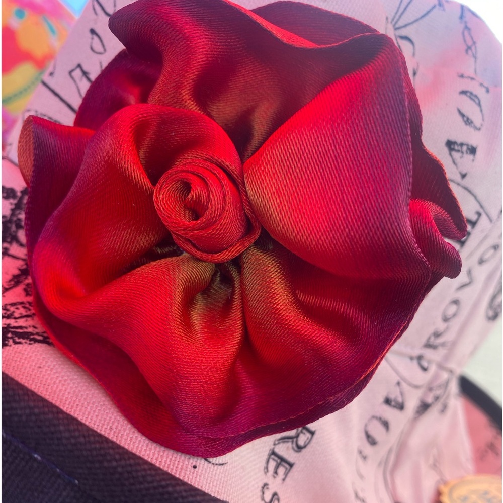Handcrafted Rose Pin. Hat Brooch. Jacket Accessory.Hair Pin Women’s Accessory - Picture 2 of 7